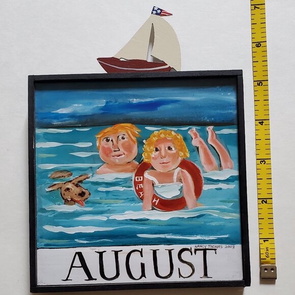 Nancy Thomas 2003 August Plaque from Children's Series (Beach) - Picture 4 of 8